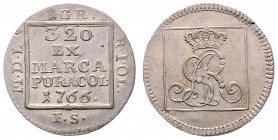 Stanislaus August 1764 - 1795
Polen. Groschen, 1766 FS. 2,00g
Gum. 2355
ss