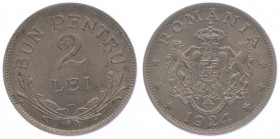 Ferdinand I. 1914 - 1927
Rumänien. 2 Lei, 1924. Paris
7,20g
KM 47
vz