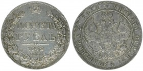 Nikolaus I. 1825 - 1855
Russland. Rubel, 1842. St. Petersburg
20,81g
Davenport 283, Bitkin 186.
vz