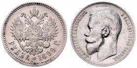 Nikolaus II. 1894 - 1917
Russland. Rubel, 1899. St. Petersburg
19,89g
Bitkin 47
ss