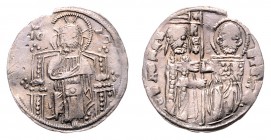 Stefan II. Dragutin 1282 - 1316
Serbien. Ag - Gros, o. Jahr. 1,28g
Srpski Srednjovekovni Novac 7.2.3.
f.vz
