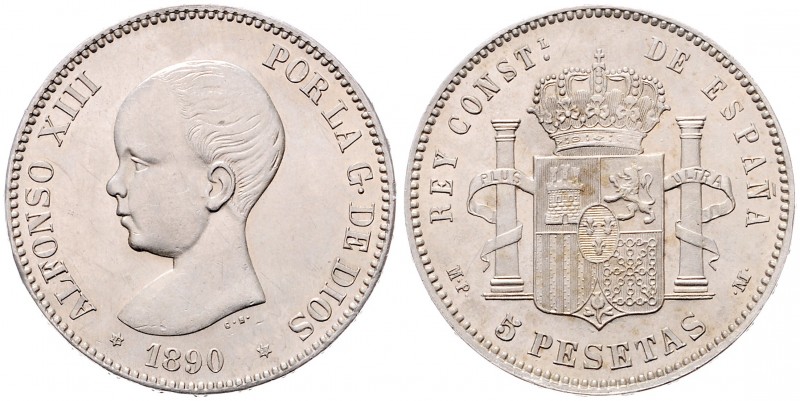 Alfonso XIII. 1886 - 1931
Spanien. 5 Peseten, 1890/90 MPM. Madrid
25,12g
KM 689
...