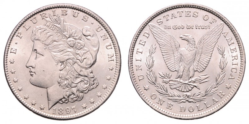 Morgan Dollar, 1897
USA. Philadelphia. 26,78g
KM 110
f.stgl