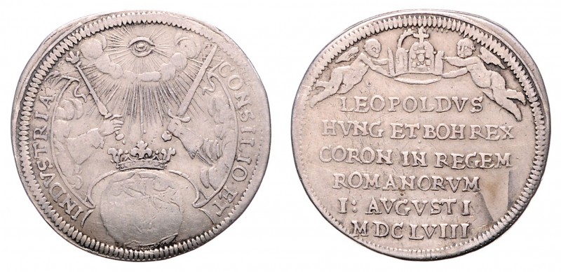 Leopold I. 1657 - 1705
Jeton, 1658. auf die Krönung Leopolds I. von Österreich z...