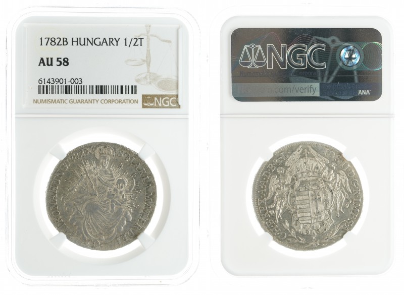 Joseph II. als Alleinregent 1780 - 1790
1/2 Madonnentaler, 1782 B. im NGC Holder...