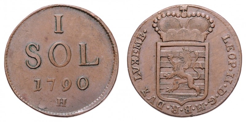 Leopold II. 1790 - 1792
1 Sol, 1790 H. Günzburg
13,51g
Her. 106
f.vz