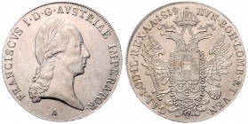 Franz I. 1806 - 1835
Taler, 1819 A. Wien
28,11g
Fr. 144
f.vz/vz