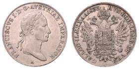 Franz I. 1806 - 1835
1/2 Taler, 1833 A. Wien
14,05g
Fr. 266
ss