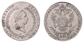 Franz I. 1806 - 1835
10 Kreuzer, 1828 A. Wien
3,90g
Fr. 421
f.vz/vz