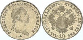 Franz I. 1806 - 1835
10 Kreuzer, 1832 A. Wien
3,90g
Fr. 429
ss/vz