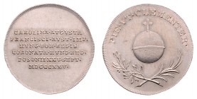 Franz I. 1806 - 1835
Ag - Jeton, 1825. auf die Krönung der Carolina Augusta in Pressburg
Pressburg
4,32g
Fr. VI. 1. b.
vz/stgl