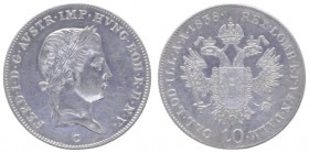 Ferdinand I. 1835 - 1848
10 Kreuzer, 1838 C. Prag
3,87g
Fr. 851
vz aus EA