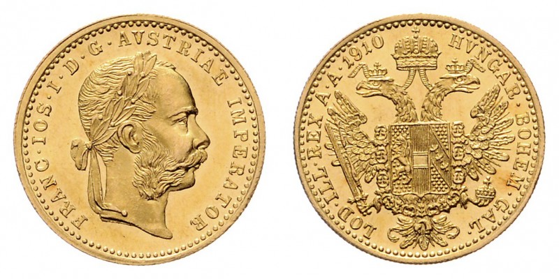 Franz Joseph I. 1848 - 1916
Dukat, 1910. Wien
3,50g
Fr. 1269
vz/stgl