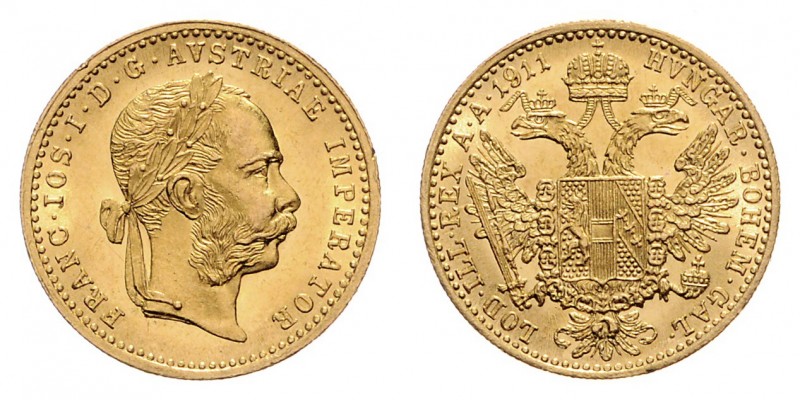 Franz Joseph I. 1848 - 1916
Dukat, 1911. Wien
3,49g
Fr. 1270
vz/stgl