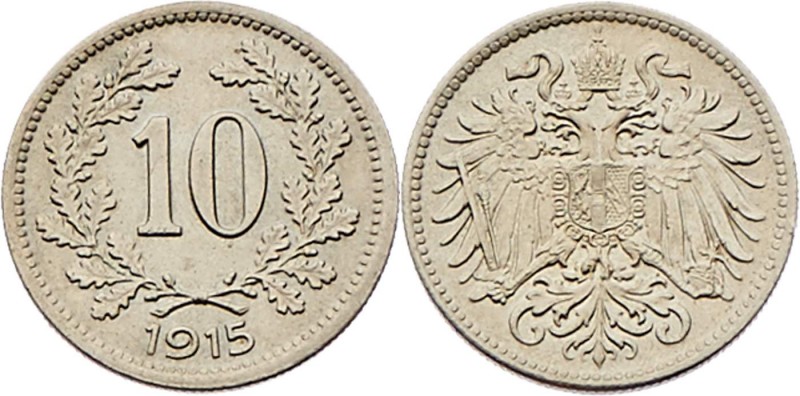 Franz Joseph I. 1848 - 1916
10 Heller, 1915. Wien
3,00g
Fr. 2005
stgl