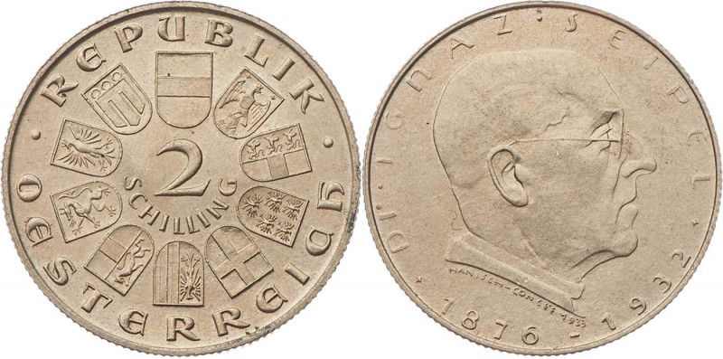 2 Schilling, 1932
1. Republik 1918 - 1933 - 1938. Wien. 12,00g
Her. 37
stgl