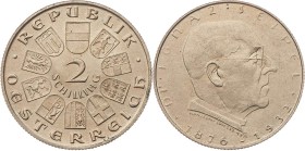 2 Schilling, 1932
1. Republik 1918 - 1933 - 1938. Wien. 12,00g
Her. 37
stgl