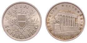1 Schilling, 1932
1. Republik 1918 - 1933 - 1938. Wien. 5,99g
Her. 45
stgl