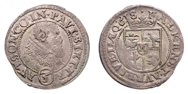 Paul Sixtus von Falkenstein 1598 - 1621
Trautson. 3 Kreuzer, 1618. Falkenstein
1...