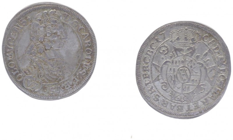 Karl von Lothringen 1695 - 1711
Olmütz, Bistum. VI Kreuzer, 1708. Kremsier
2,97g...