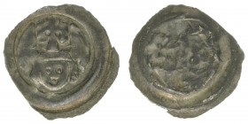 Eberhard II. von Regensberg 1200 - 1246
Erzbistum Salzburg. Friesacher Pfennig, o. J.. Friesach
0,65g
Pr. 28
ss