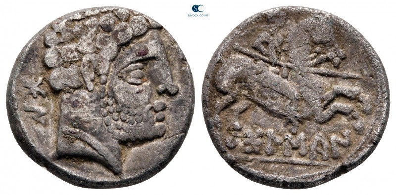 Hispania. Bolskan circa 150-100 BC. 
Denarius AR

16 mm, 3,45 g



very f...