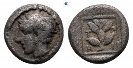 Macedon. Chalkidian League circa 425-390 BC. Trihemiobol AR