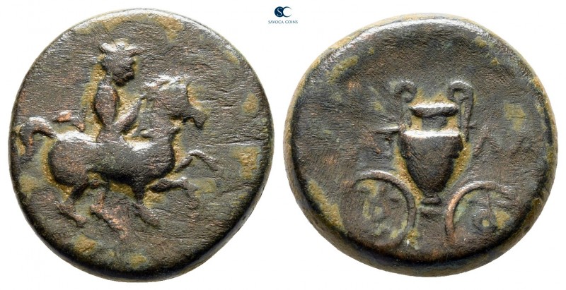 Thessaly. Krannon circa 350-300 BC. 
Dichalkon Æ

15 mm, 4,34 g



very f...