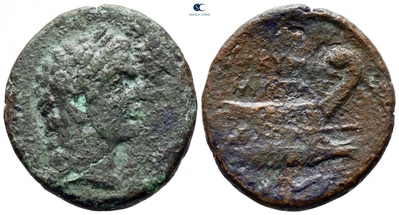 Corcyra. Corcyra. Roman ruler circa 229-48 BC. Philotas, magistrate
Bronze Æ
...