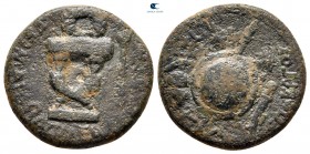 Kings of Bosporos. Rheskouporis I circa AD 68-72. Commemorative issue for Kotys I. 24 Units Æ
