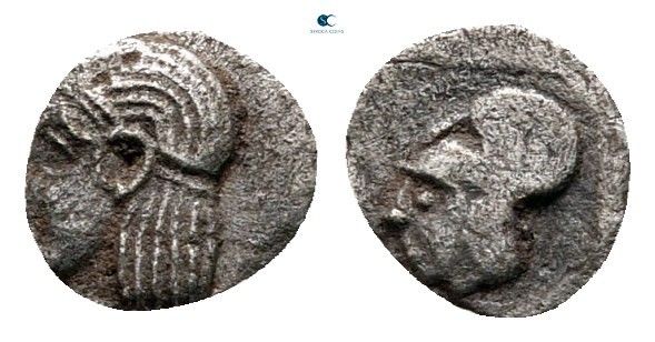 Mysia. Lampsakos circa 500-450 BC. 
Tetartemorion AR

5 mm, 0,14 g



ver...