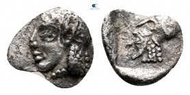 Mysia. Lampsakos circa 500-450 BC. Tetartemorion AR