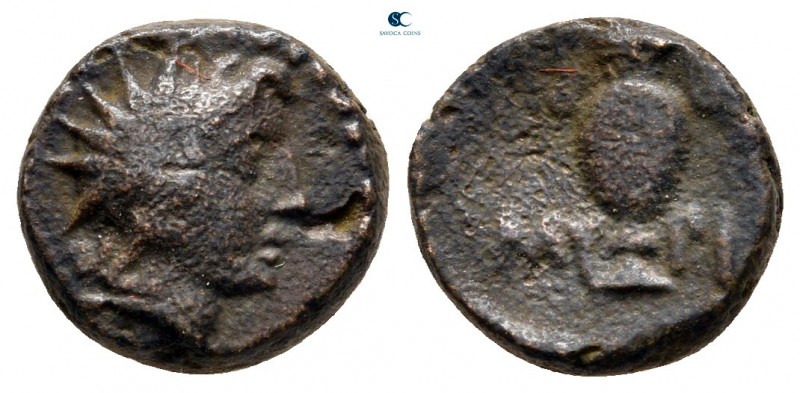 Aiolis. Myrina circa 300-200 BC. 
Bronze Æ

11 mm, 1,94 g



nearly very ...