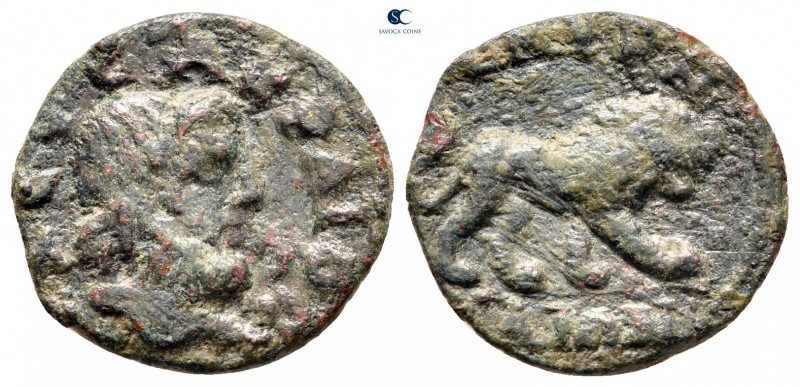 Ionia. Smyrna. Pseudo-autonomous issue AD 193-235. 
Bronze Æ

17 mm, 2,30 g
...