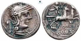 Q. Opimius 169-158 BC. Rome. Denarius AR