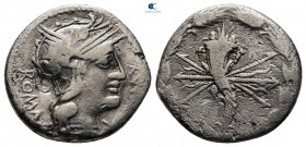 Q. Fabius Maximus 127 BC. Rome. Denarius AR