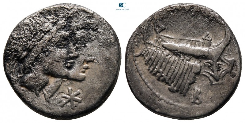 Mn. Fonteius circa 108-107 BC. Rome
Denarius AR

16 mm, 3,88 g



nearly ...