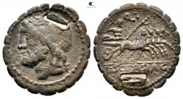 L. Scipio Asiagenus 103 BC. Rome. Fourrée Serrate Denarius