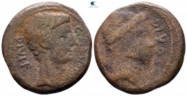 Octavian and Divus Julius Caesar circa 38 BC. Uncertain Italian mint. 'Sestertius' Æ