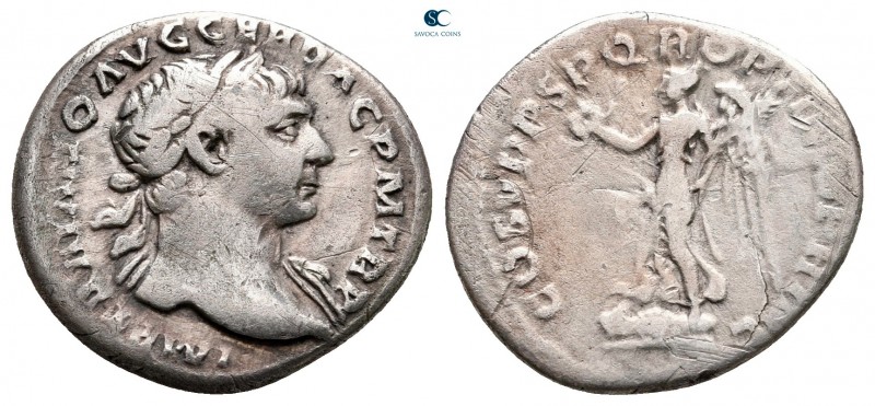 Trajan AD 98-117. Rome
Denarius AR

18 mm, 2,57 g



nearly very fine