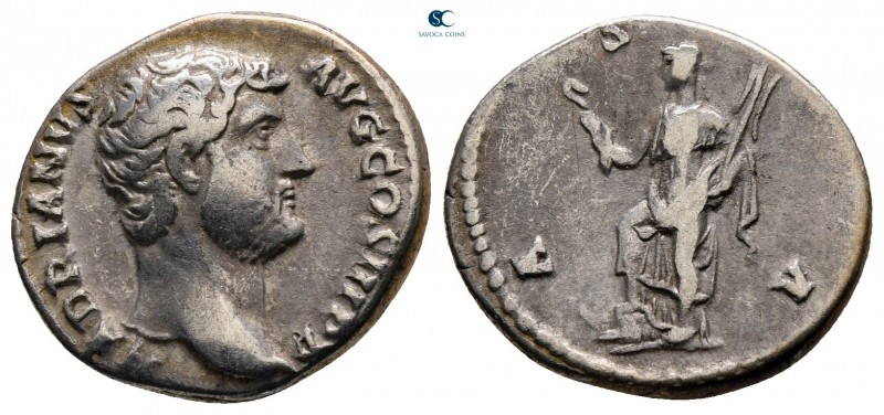 Hadrian AD 117-138. "Travel series" issue. Rome
Denarius AR

15 mm, 3,31 g
...