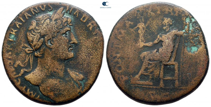 Hadrian AD 117-138. Rome
Sestertius Æ

31 mm, 23,04 g



fine