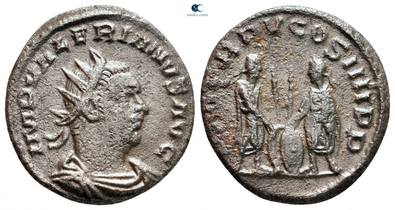 Valerian I AD 253-260. Antioch
Billon Antoninianus

20 mm, 3,20 g



very...