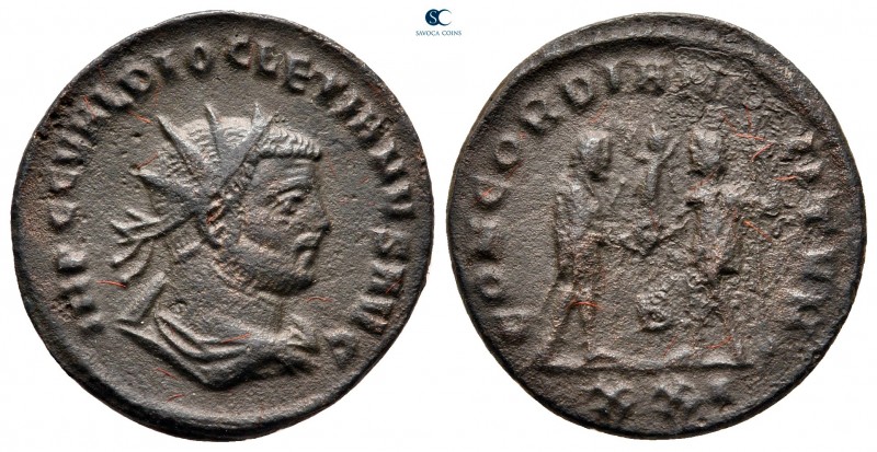 Diocletian AD 284-305. Heraclea
Radiatus Æ

21 mm, 3,19 g



nearly very ...