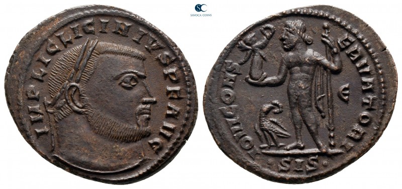 Licinius I AD 308-324. Siscia
Follis Æ

20 mm, 3,56 g



very fine