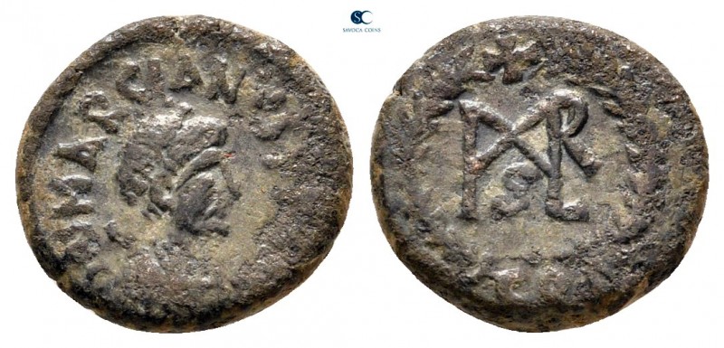 Marcian AD 450-457. Constantinople
Nummus Æ

11 mm, 1,32 g



very fine