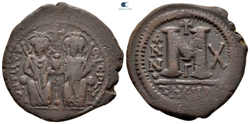 Justin II and Sophia AD 565-578. Theoupolis (Antioch)
Follis or 40 Nummi Æ

3...