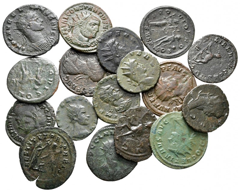 Lot of ca. 17 roman bronze coins / SOLD AS SEEN, NO RETURN!

very fine