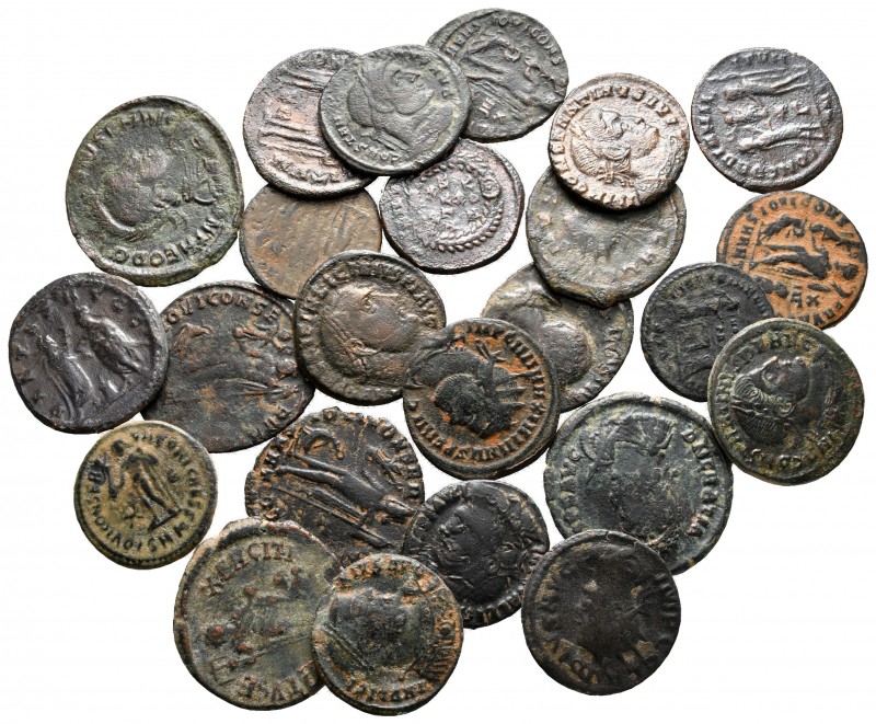 Lot of ca. 24 roman bronze coins / SOLD AS SEEN, NO RETURN! 

very fine