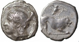 Lucania. Velia (IV sec. a.C.). Didracma o Statere. Ag gr. 7,07 mm 20,8. MB